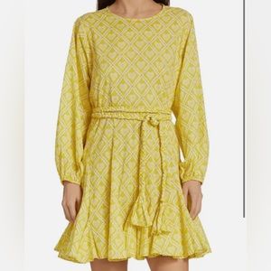 Rhode Ella mini dress in yellow. Size S